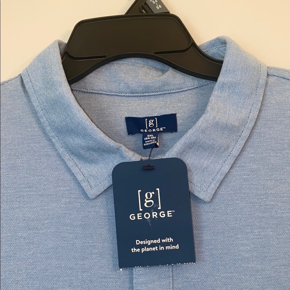 George Men's Light Blue Button Down Shirt - Picture 4 of 6